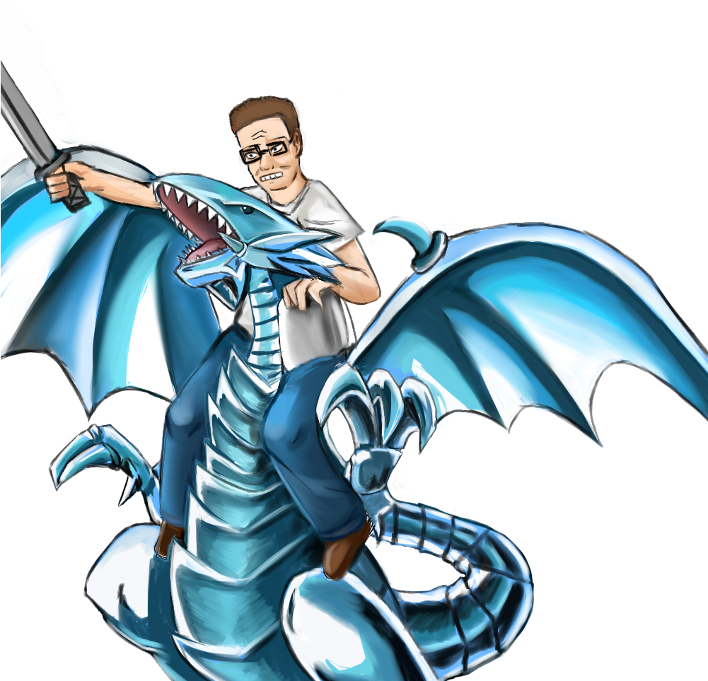 Man Riding Dragon Tattoo Design PNG Image