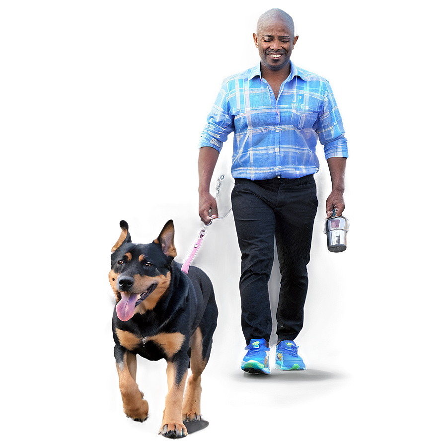 Man Walking Dog Png Ake PNG Image