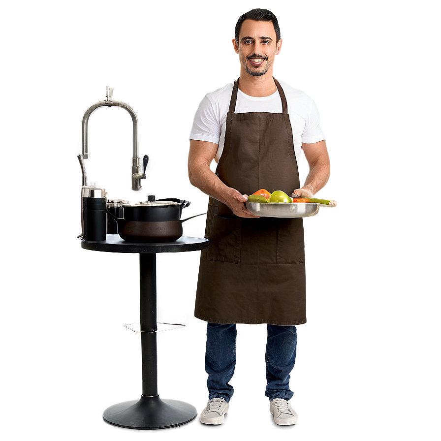 Man Wearing Apron Png Upv5 PNG Image