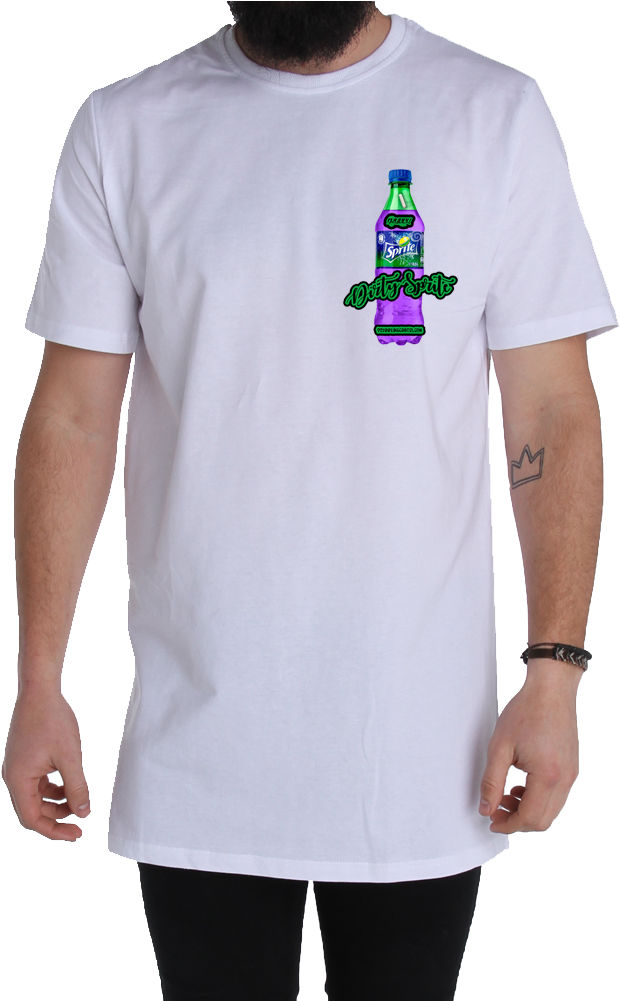 Man Wearing Dirty Sprite T Shirt PNG Image