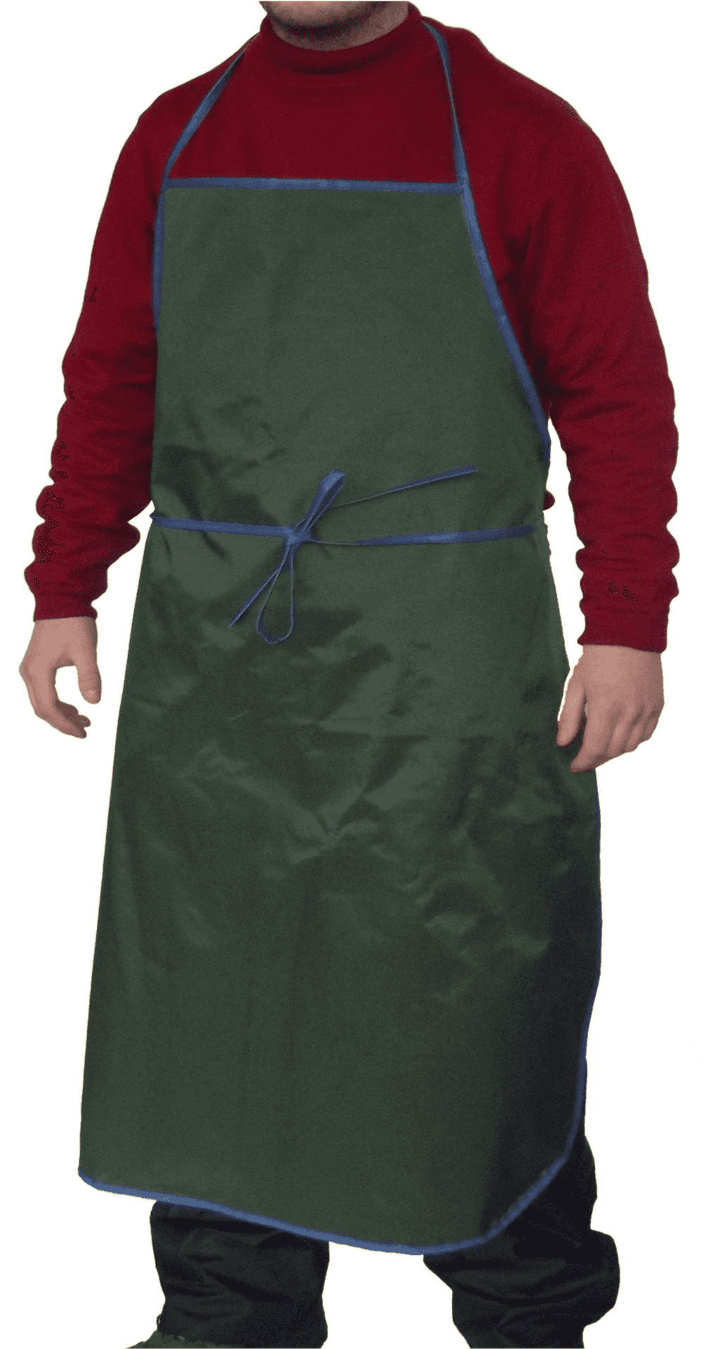 Man Wearing Green Apron PNG Image