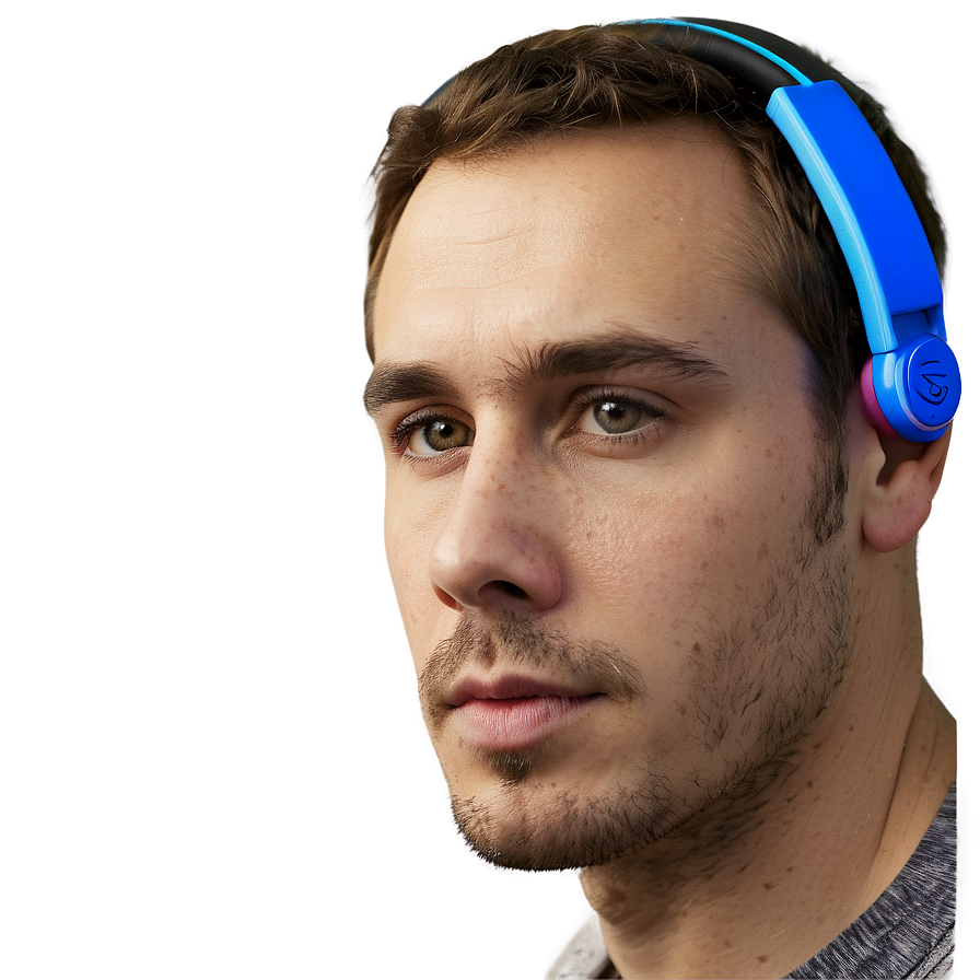 Man With Headphones Png Hed PNG Image