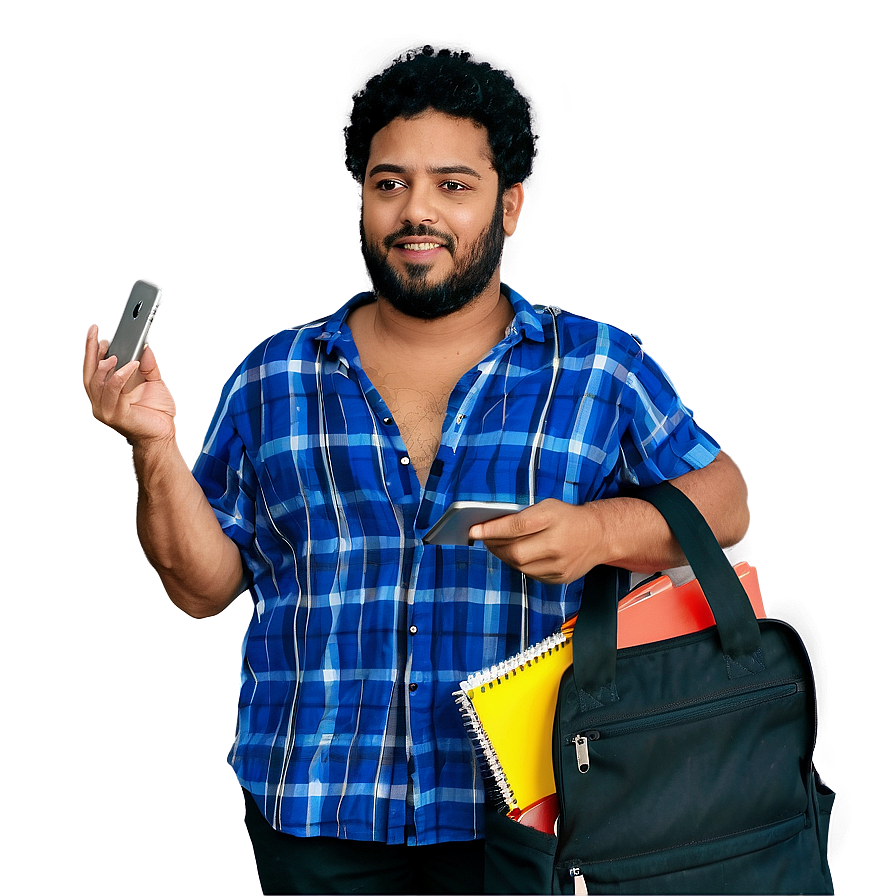 Man With Laptop Bag Png 10 PNG Image