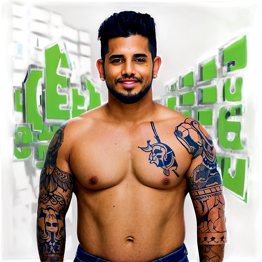 Man With Tattoos Png Ljo56 PNG Image