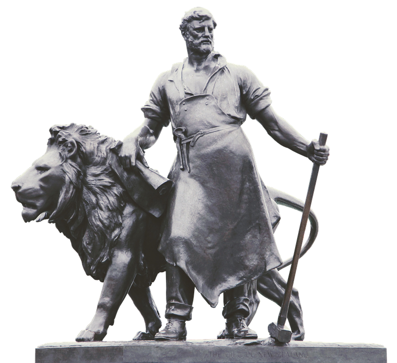 Manand Lion Statue Sculpture PNG Image