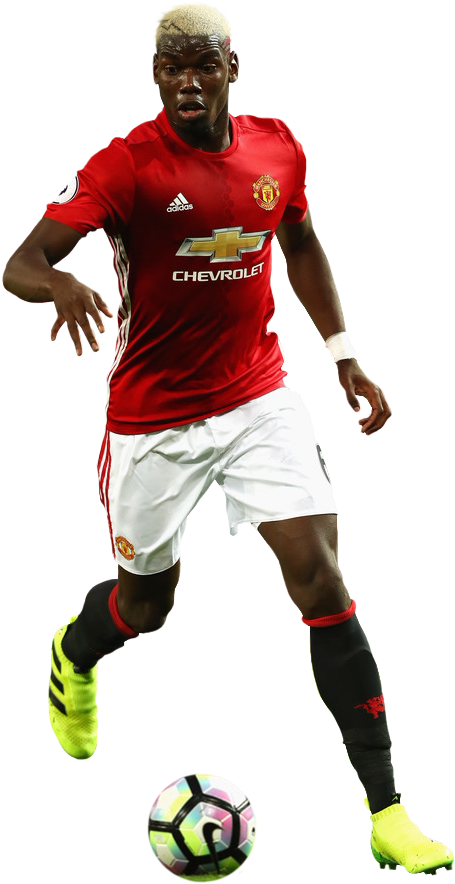 Manchester United Midfielder In Action PNG Image