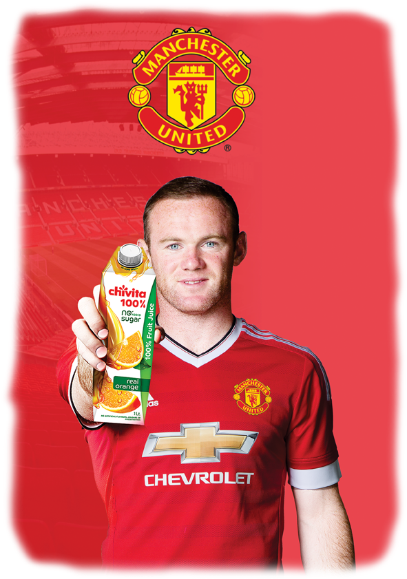 Manchester United Player Promoting Juice PNG Image