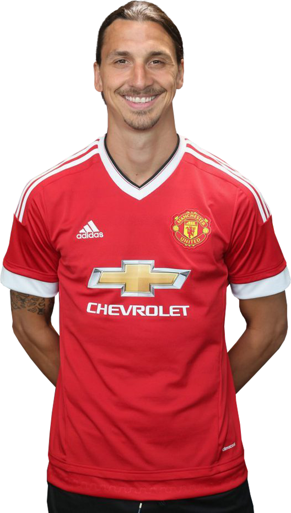 Manchester United Playerin Red Jersey PNG Image