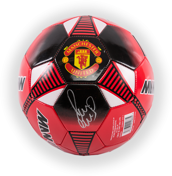 Manchester United Signed Football PNG Image