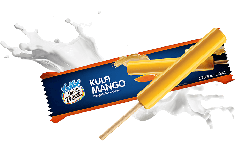 Mango Kulfi Ice Cream Splash PNG Image