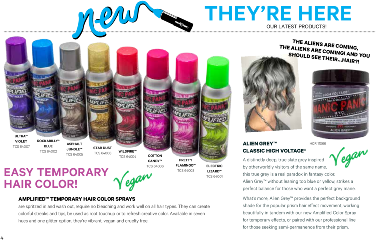 Manic Panic Hair Color Products Ad PNG Image