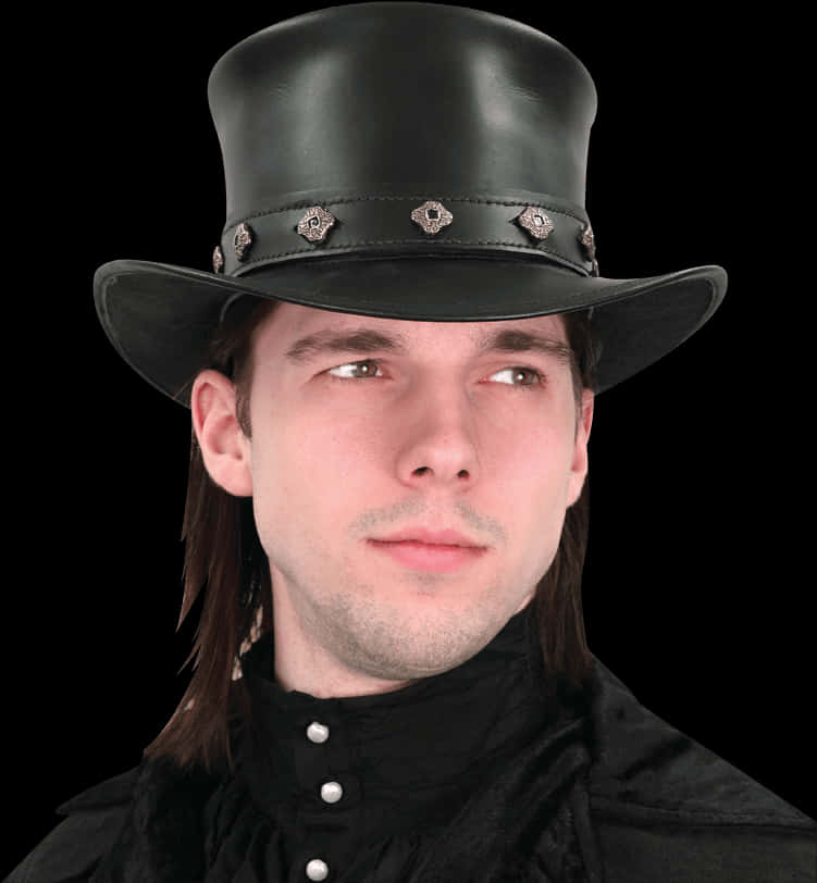 Manin Black Top Hat PNG Image