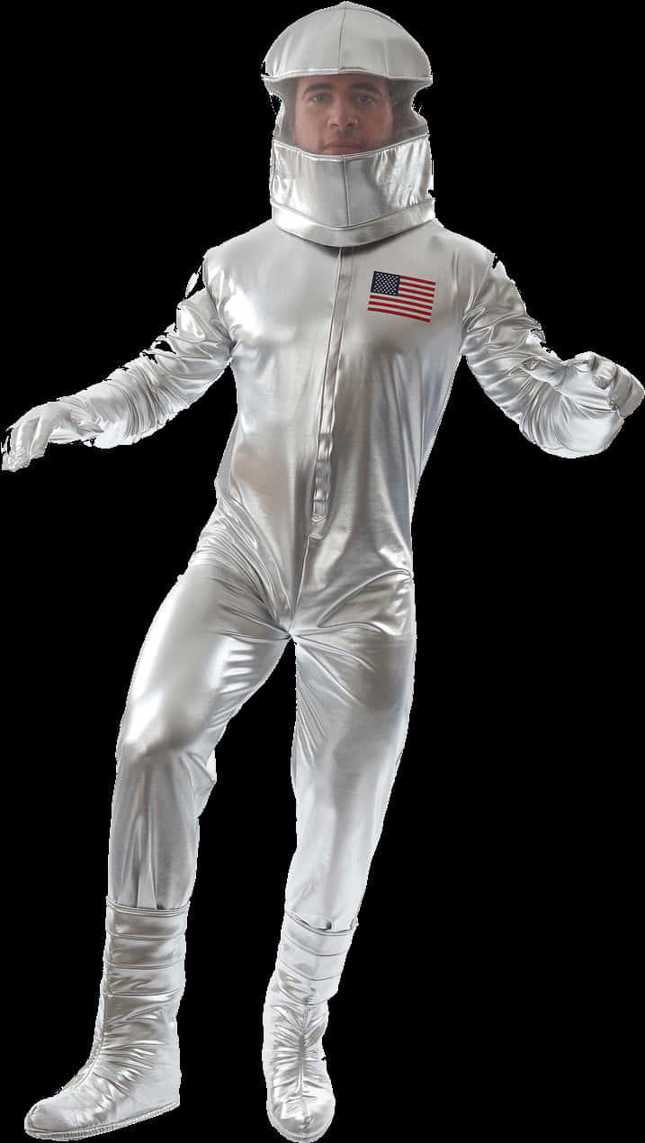 Manin Vintage Spacesuit Costume PNG Image