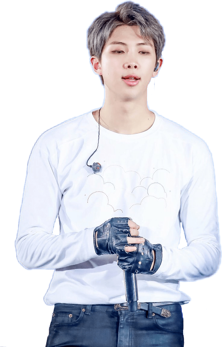 Manin Whitewith Microphone PNG Image