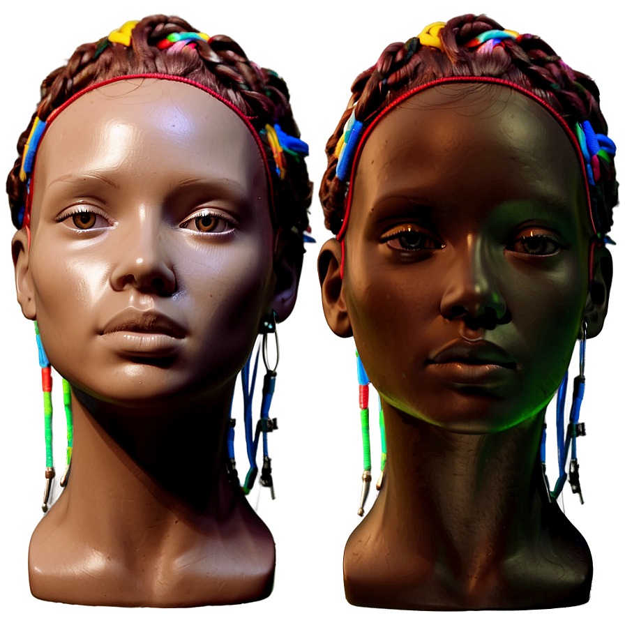 Mannequin Head With Braided Hair Png 06282024 PNG Image