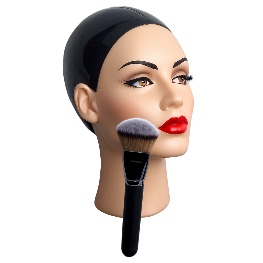 Mannequin Head With Makeup Brush Png Phq PNG Image