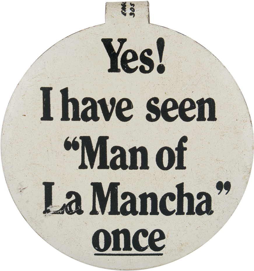 Manof La Mancha Button Badge PNG Image