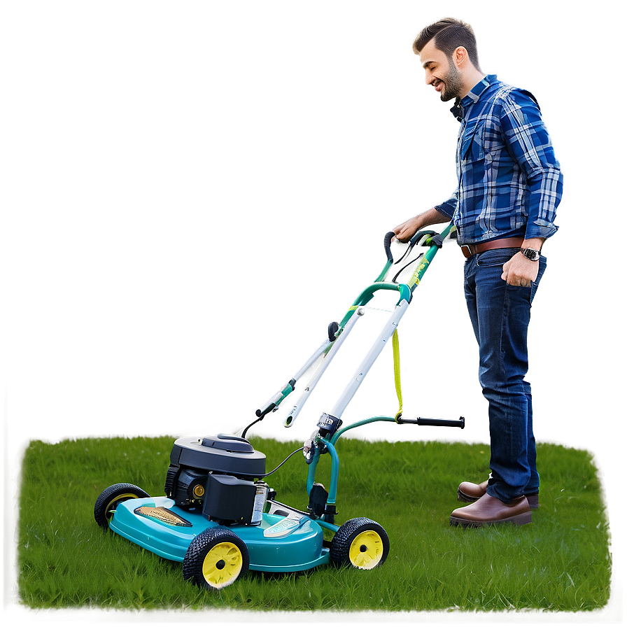 Manual Vs. Automated Mowing Png 06282024 PNG Image