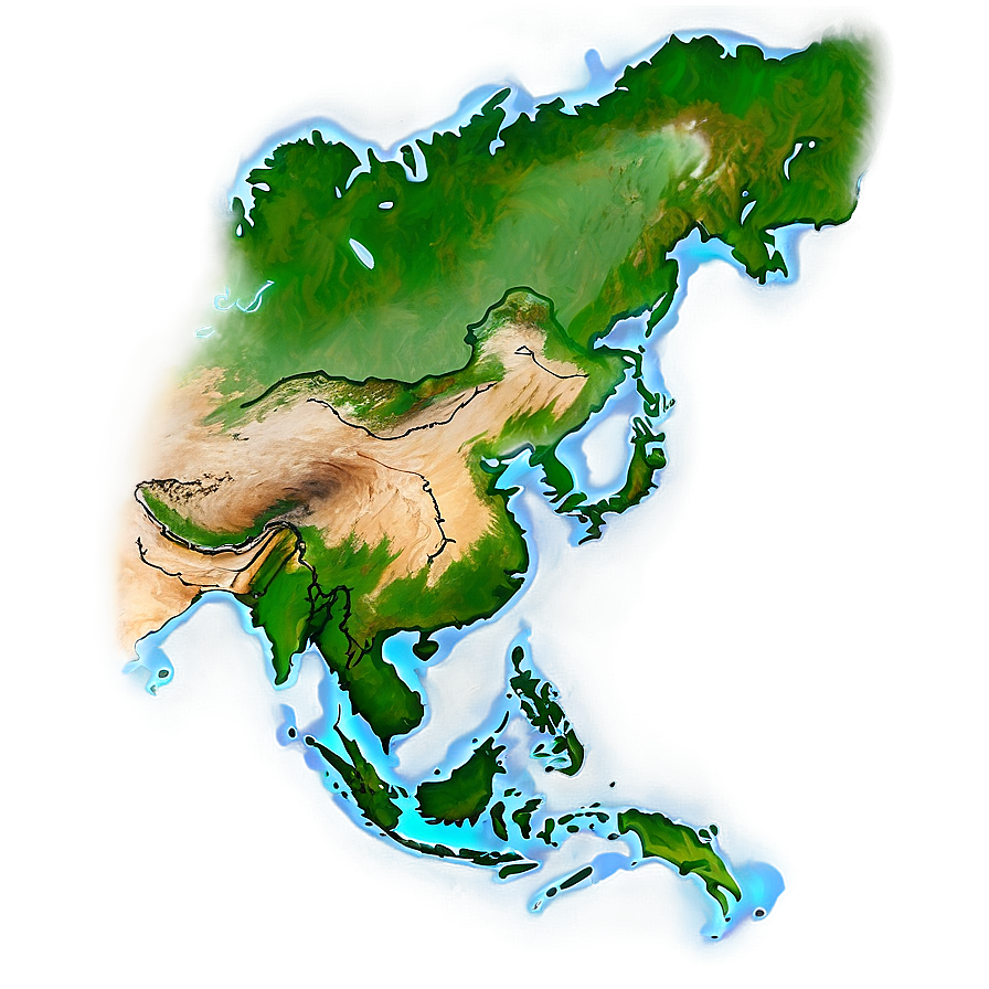 Map Of Asia Png 05242024 PNG Image