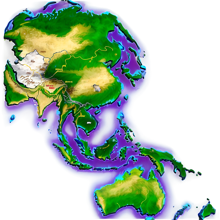 Map Of Asia Png Vbv PNG Image