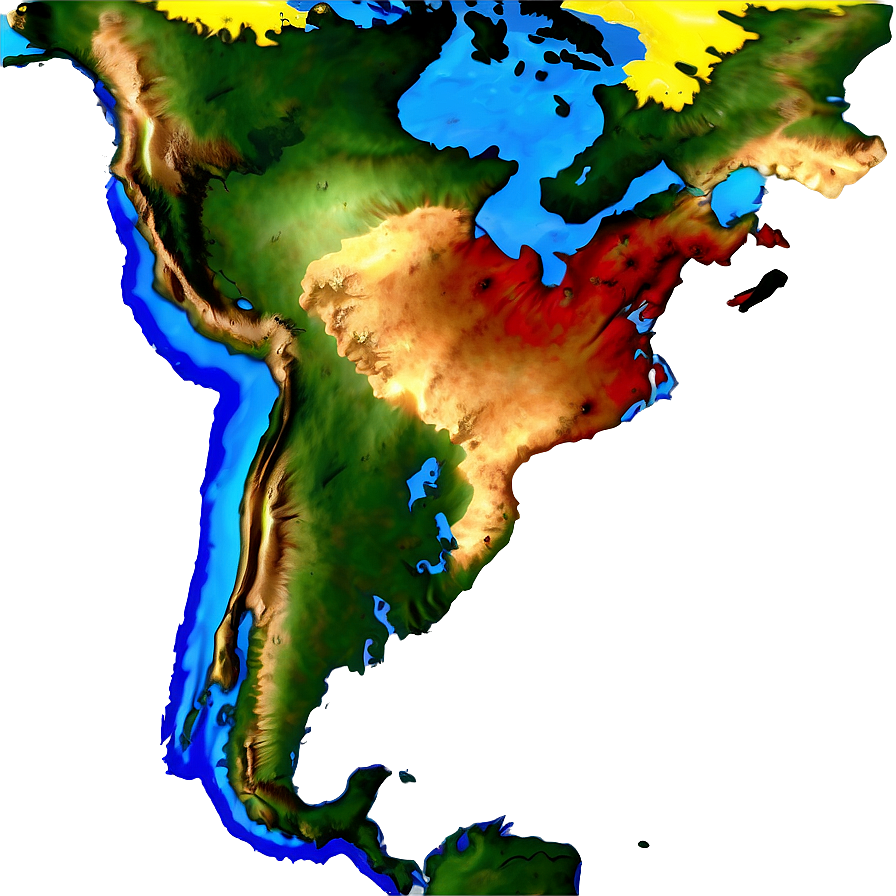 Map Of The Americas Png Yei10 PNG Image