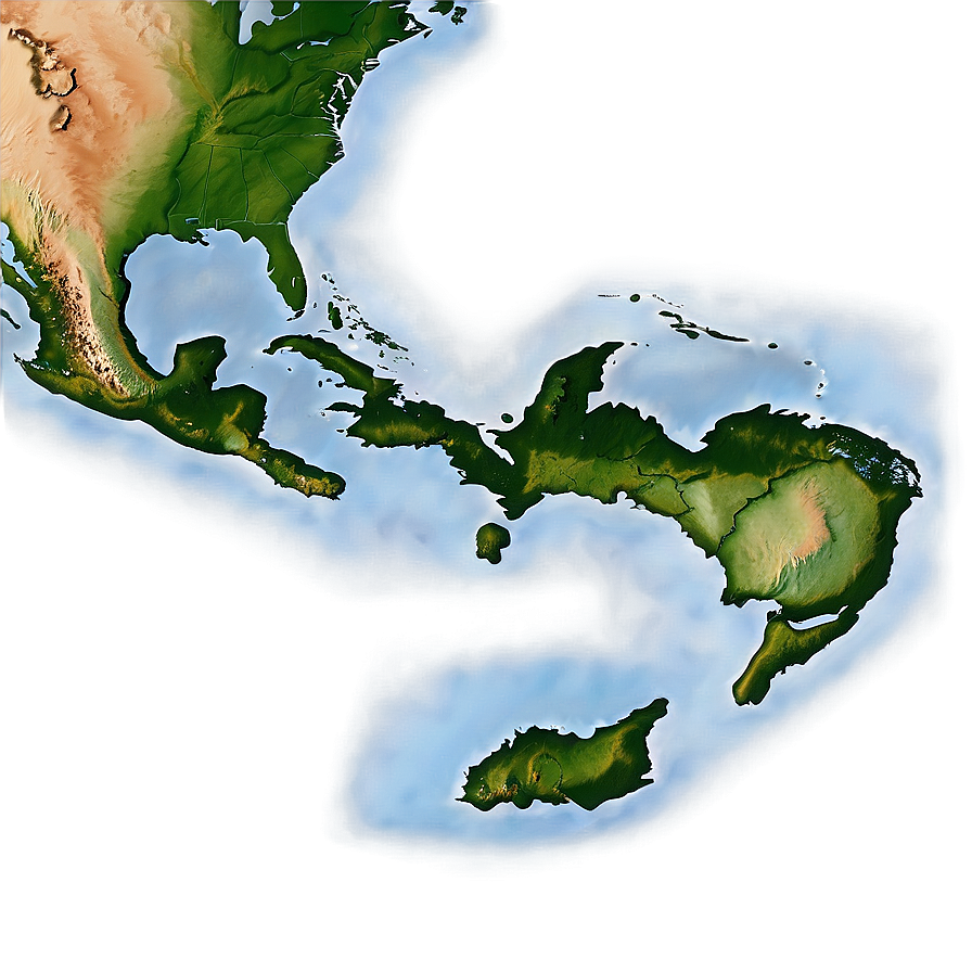 Map Of The Caribbean Png Bng PNG Image