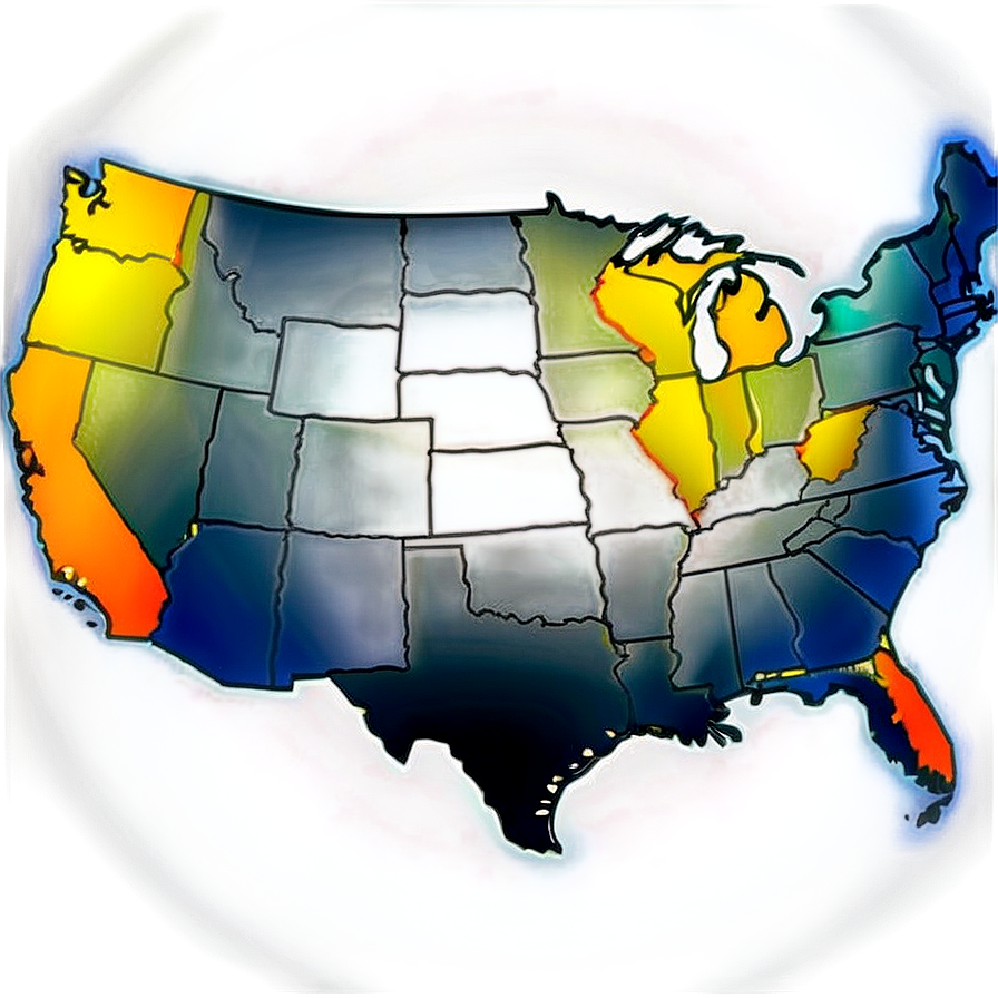 Map Of Usa Png Vro42 PNG Image