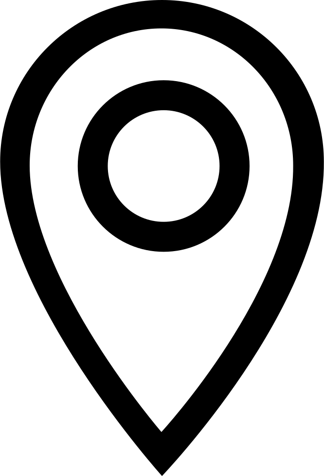 Map Pin Icon Blackand White PNG Image