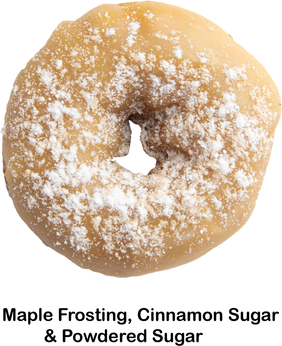 Maple Cinnamon Sugar Doughnut PNG Image