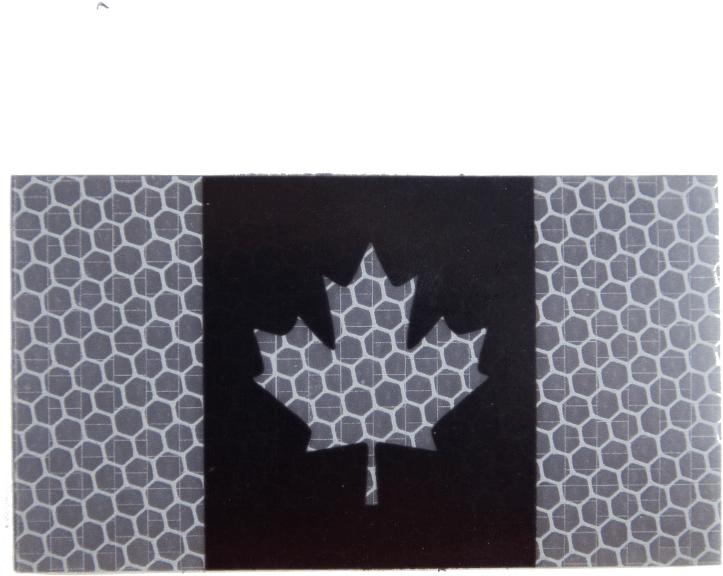 Maple Leaf Shadowon Hexagonal Pattern PNG Image