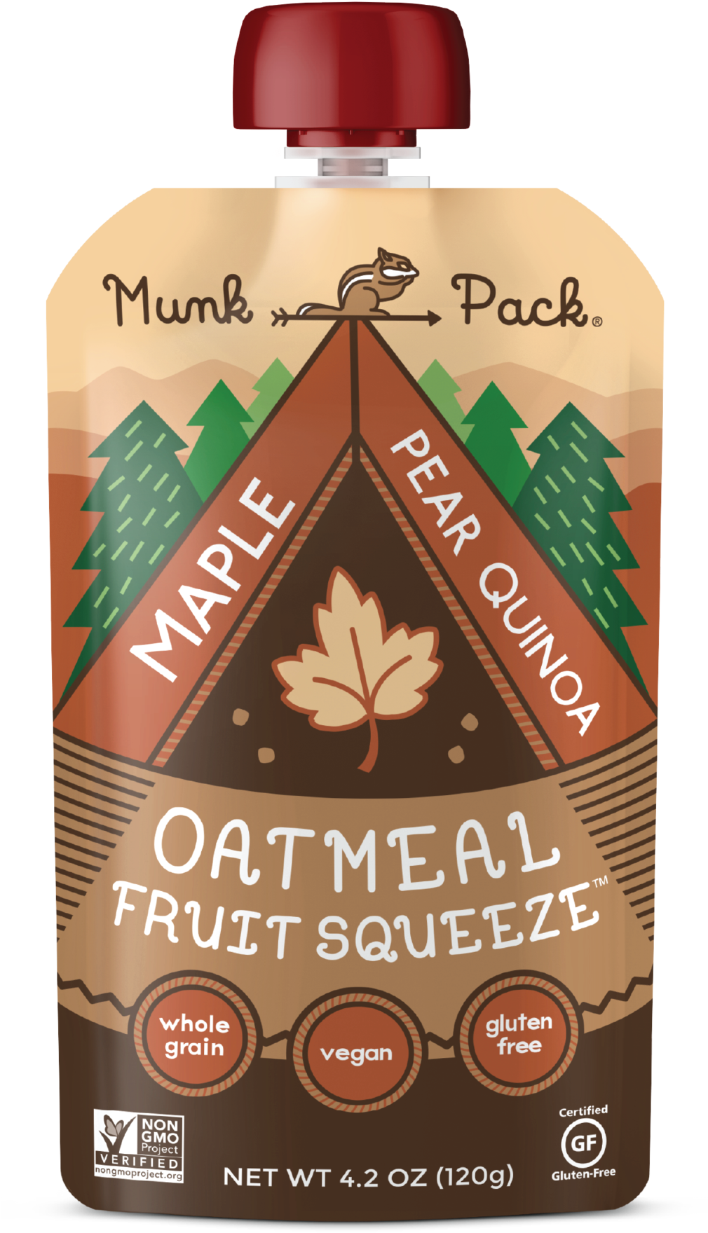 Maple Pear Quinoa Oatmeal Fruit Squeeze Packaging PNG Image