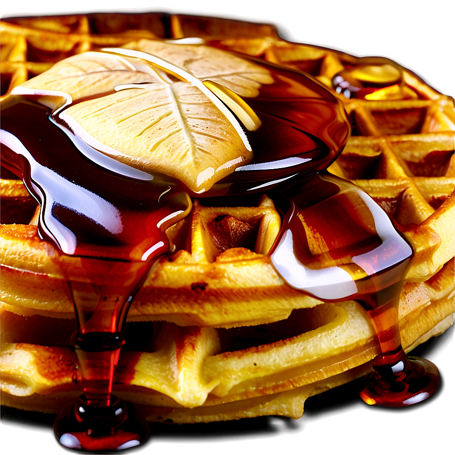 Maple Syrup On Waffles Png Lbw PNG Image