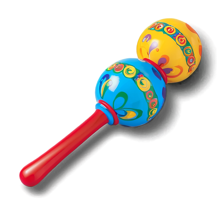 Maraca In Bold Colors Png Ply PNG Image