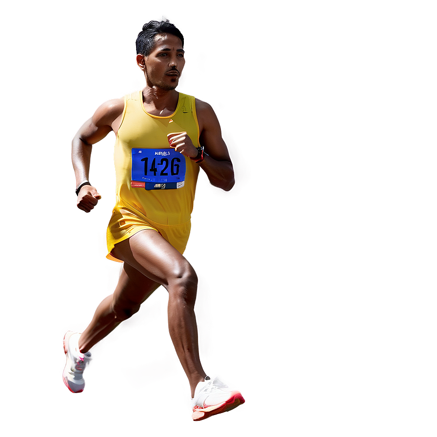 Marathon Runner In Action Png Acd PNG Image