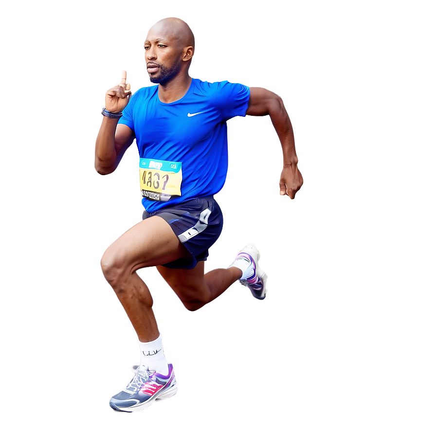 Marathon Runner In Action Png Qen27 PNG Image