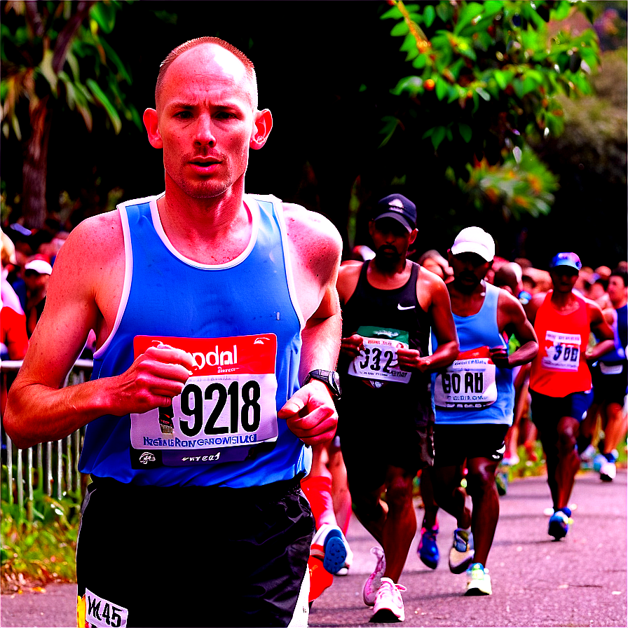 Marathon Runners And Spectators Png Jwm21 PNG Image