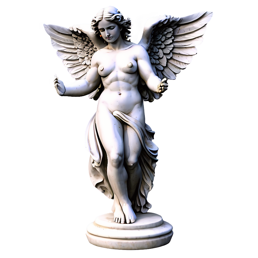 Marble Angel Statue Design Png Hwe PNG Image