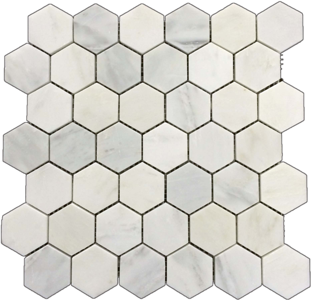 Marble Hexagon Tile Pattern PNG Image