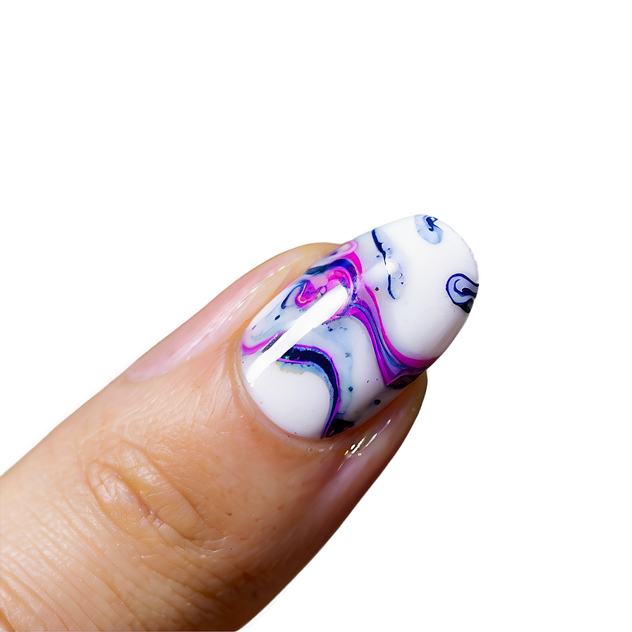 Marble Single Acrylic Nail Png 49 PNG Image