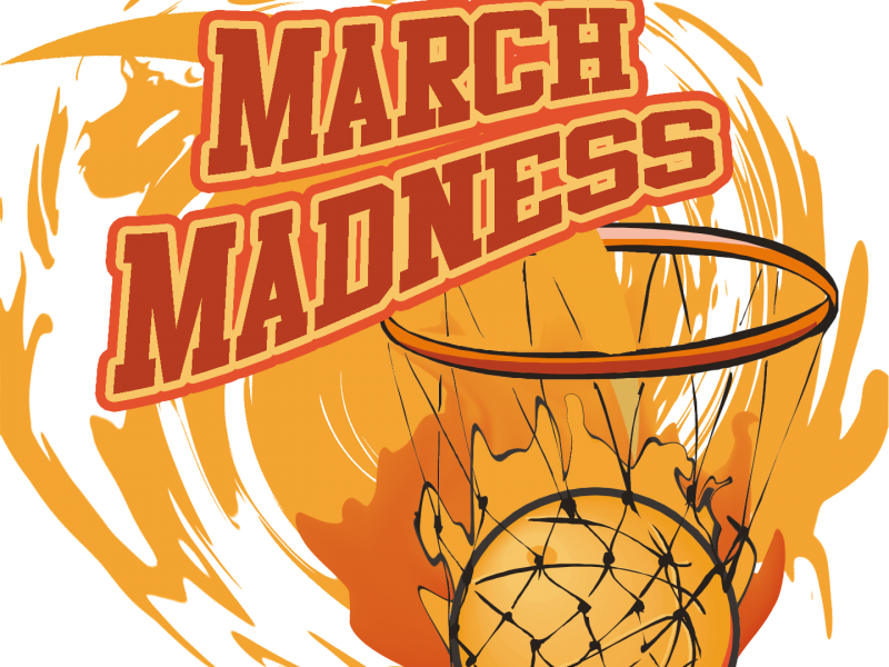 March Madness Basketball Flame PNG Image