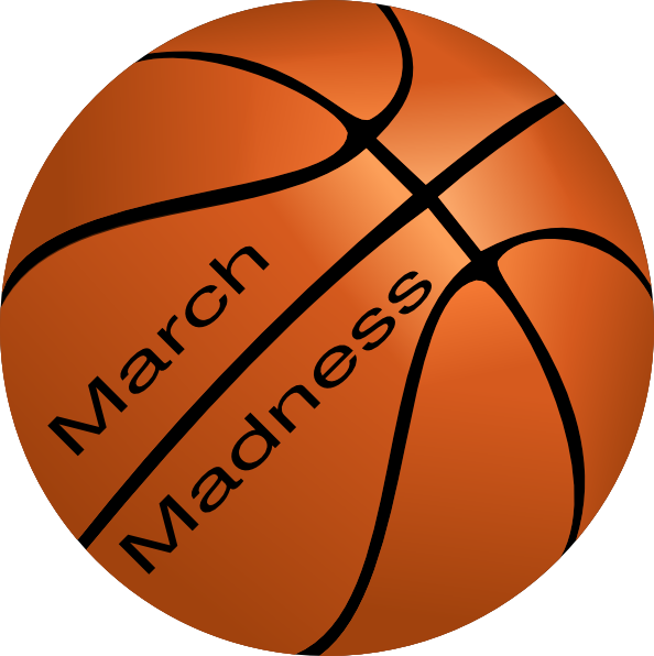 March Madness Basketball Graphic PNG Image