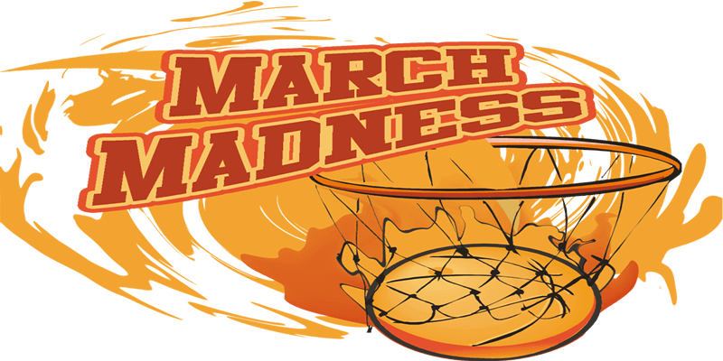 March Madness Basketball Graphic PNG Image