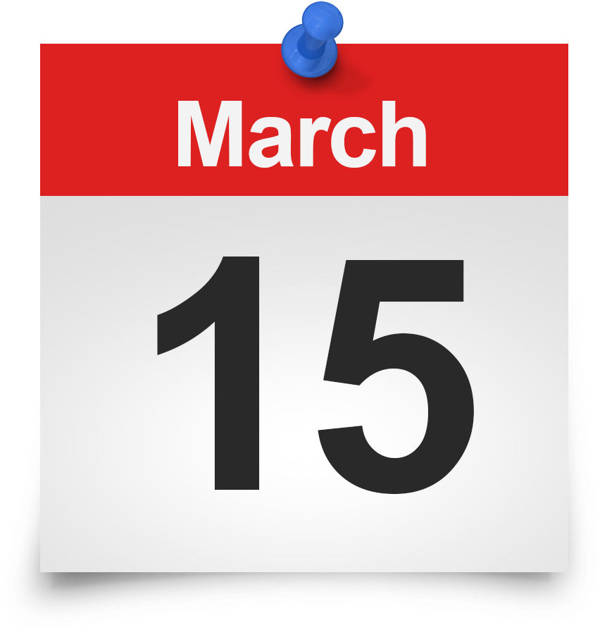 March15 Calendar Icon PNG Image