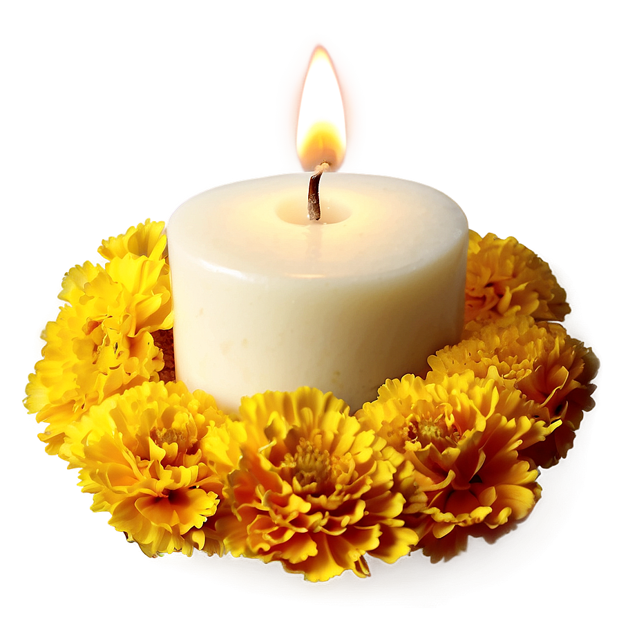 Marigold Candle Png Ojp2 PNG Image