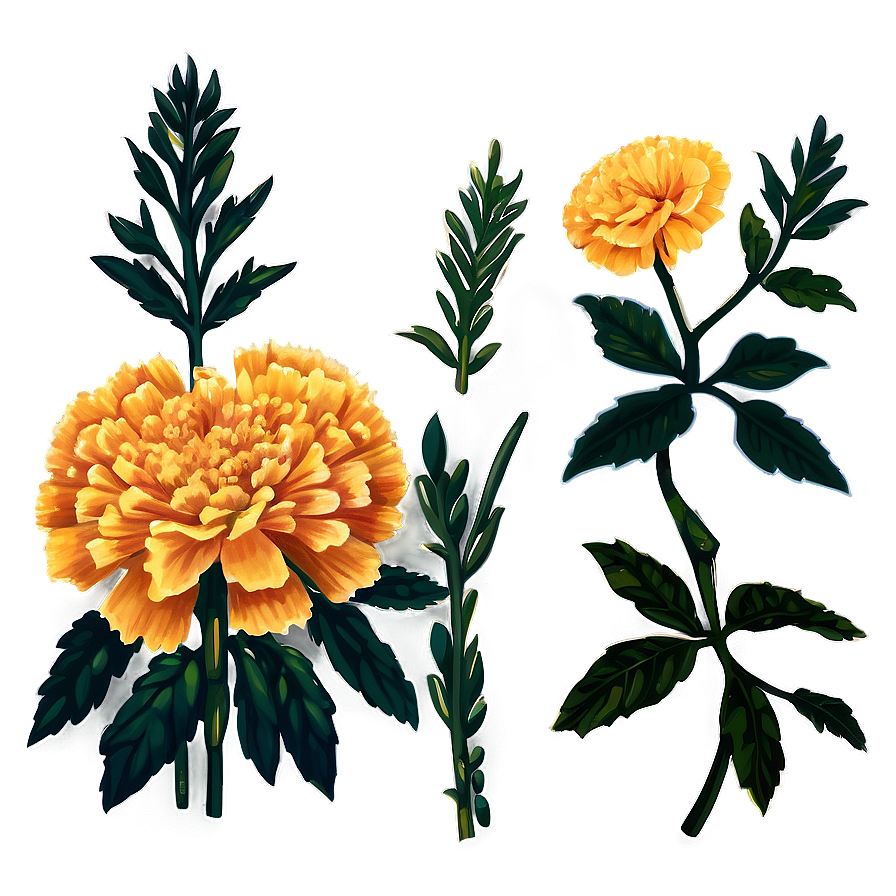 Marigold Fabric Print Png 06112024 PNG Image