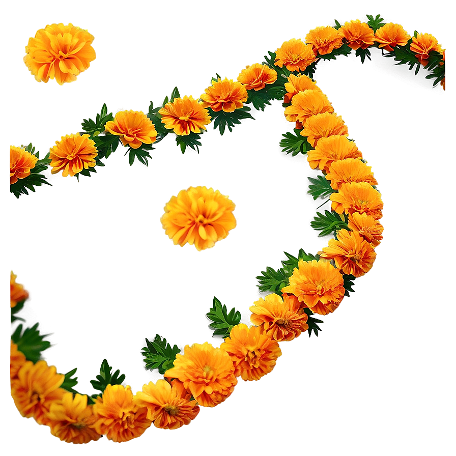 Marigold Festive Garland Png Wgs41 PNG Image