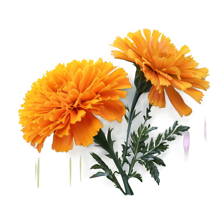 Marigold Floral Design Png 91 PNG Image