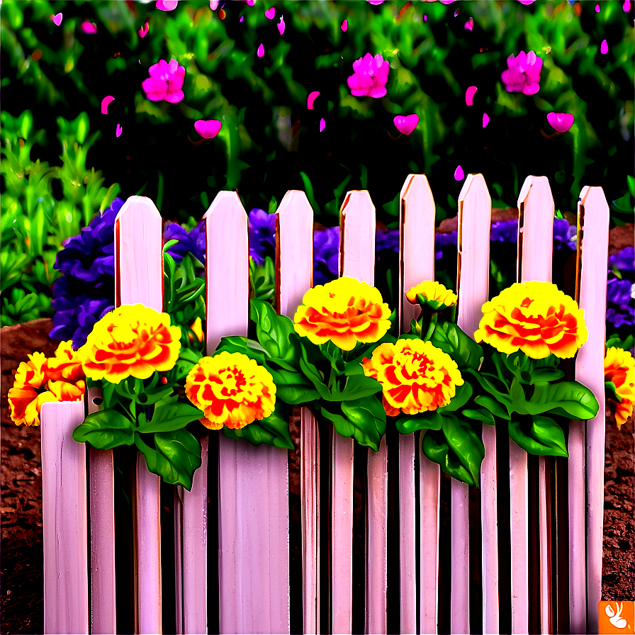 Marigold Garden Bed Png 53 PNG Image