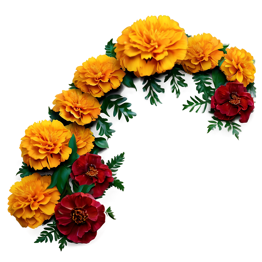 Marigold Garland Png Mnt19 PNG Image