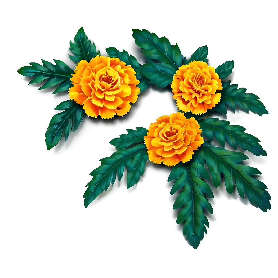 Marigold Wreath Png 06112024 PNG Image